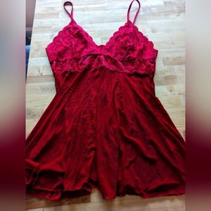 Sexy Red Lace Sheer Nightie Chemise size 4x (fits 1x - 2x)